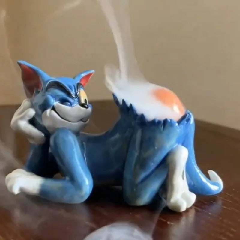 Hot Tom and Jerry Anime Surrounding Originality Household Resin Decorative Aromatherapy Stove Smoke Effect Ornaments Kawaii Gift