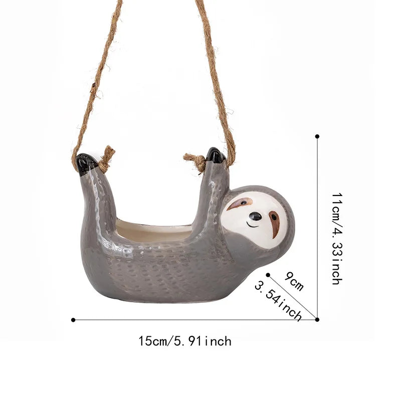 Cute Sloths Hanging Succulent Pot Ornaments