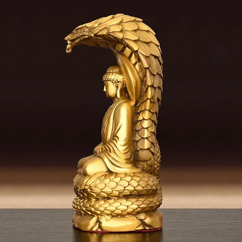 Pure Copper Shakyamuni Home Buddha Hall Crafts Copper Buddha Statue Home Living Bedroom Feng Shui Ornaments