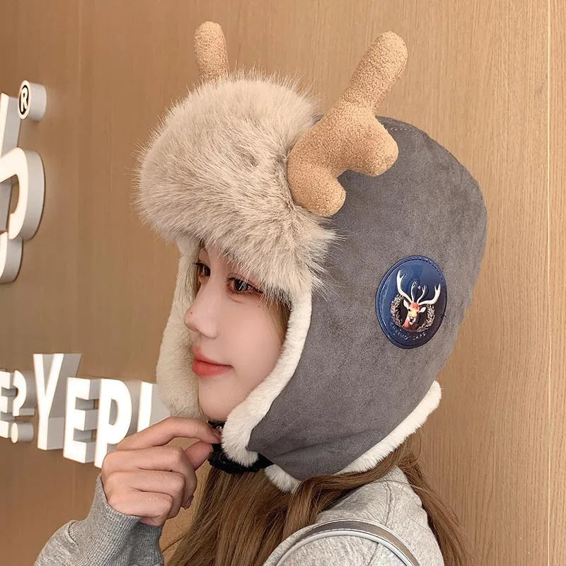 Winter Antlers Christmas Hat