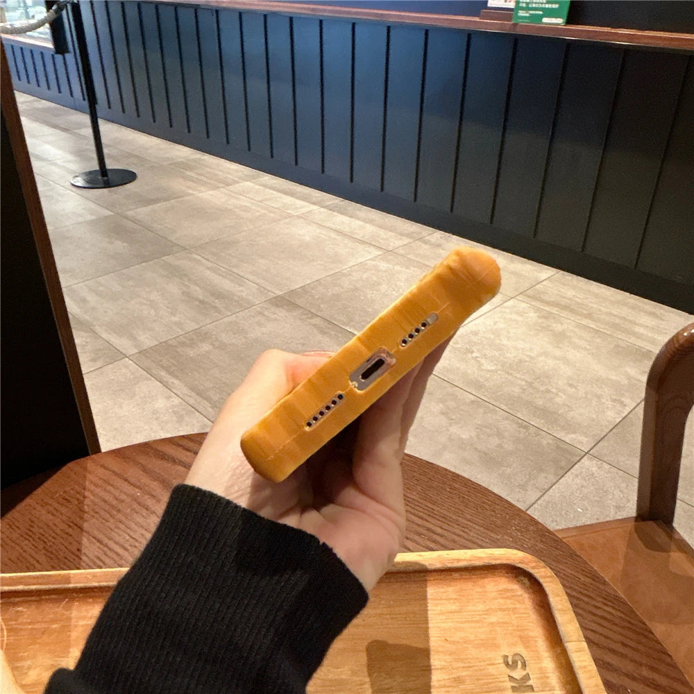 Soft 3D Toast Bread Phone Case for iPhone