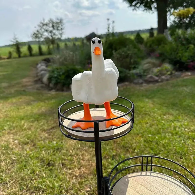 Funny Little Duck Resin Statue