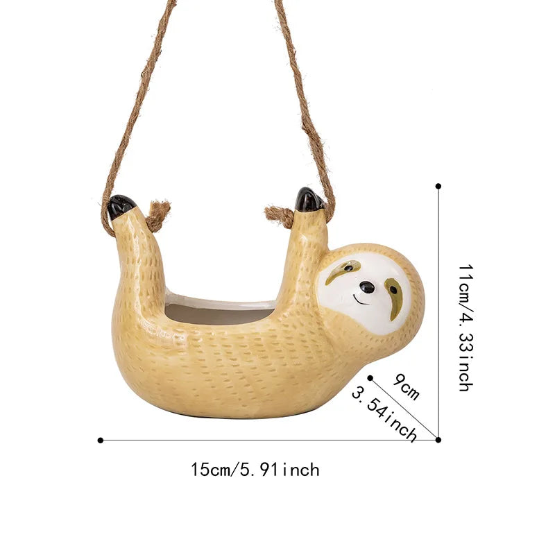 Cute Sloths Hanging Succulent Pot Ornaments
