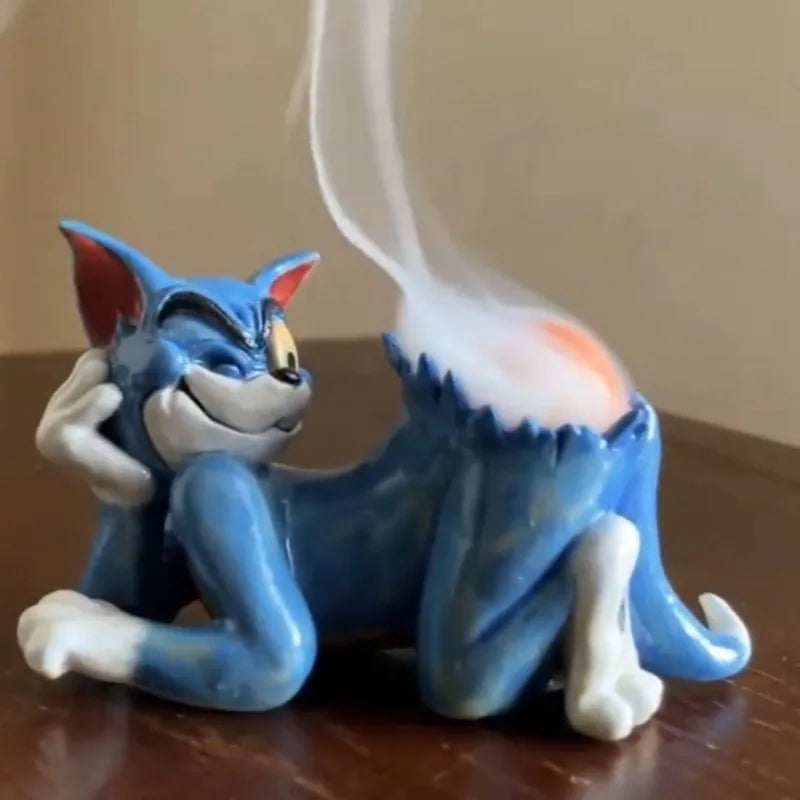 Hot Tom and Jerry Anime Surrounding Originality Household Resin Decorative Aromatherapy Stove Smoke Effect Ornaments Kawaii Gift