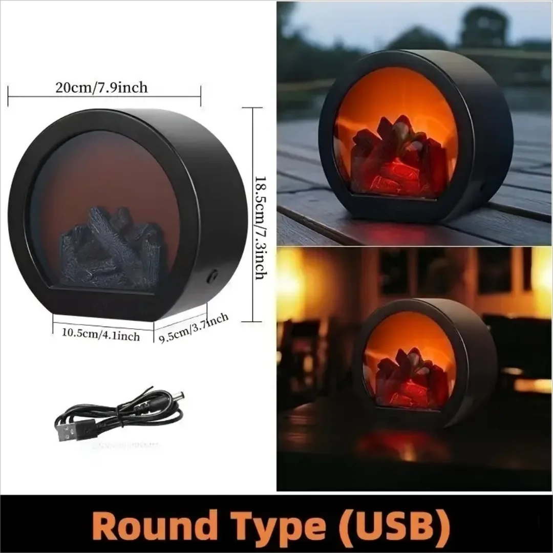 Retro Simulation Fireplace Flame Lamp