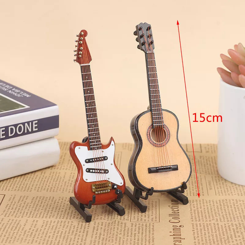 Miniature Music Electric Guitar Wooden Toys