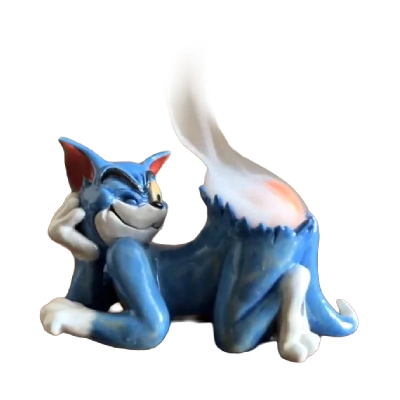 Hot Tom and Jerry Anime Surrounding Originality Household Resin Decorative Aromatherapy Stove Smoke Effect Ornaments Kawaii Gift
