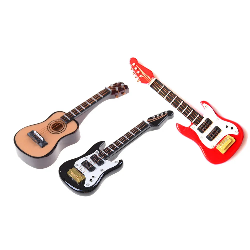 Miniature Music Electric Guitar Wooden Toys