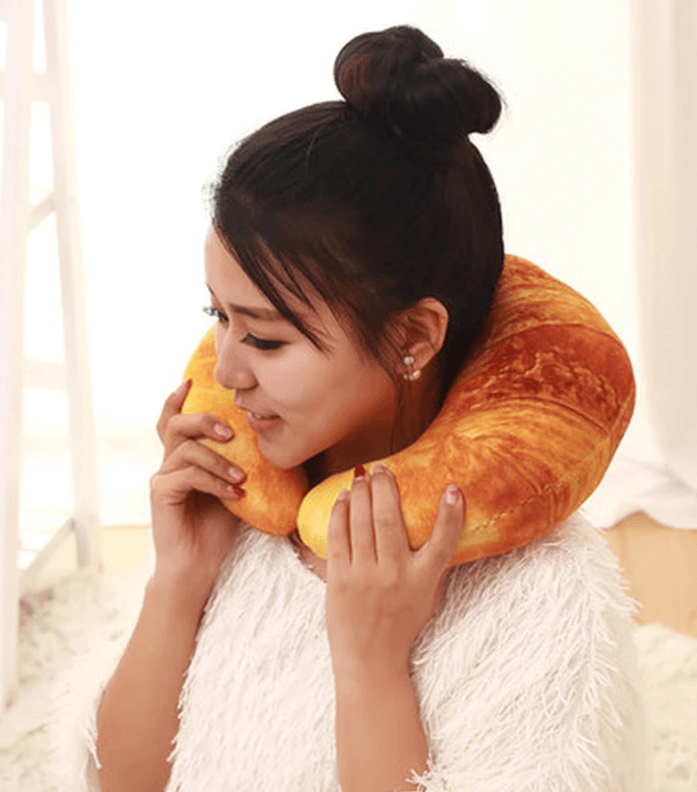 Plush neck outlet pillow