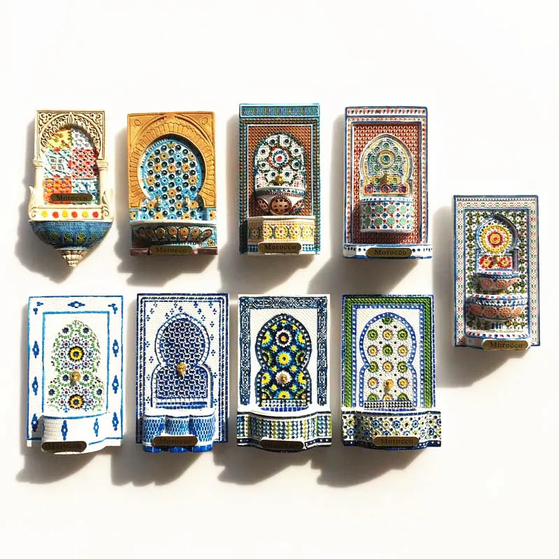 Europe Morocco 3D Fridge Magnets