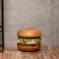 Hamburger Shape Natural Pine Wooden Coaster