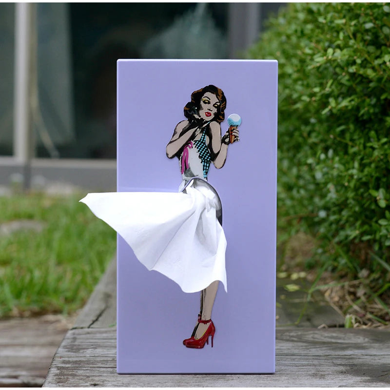 100 Draws Skirt Girl Tissue Case