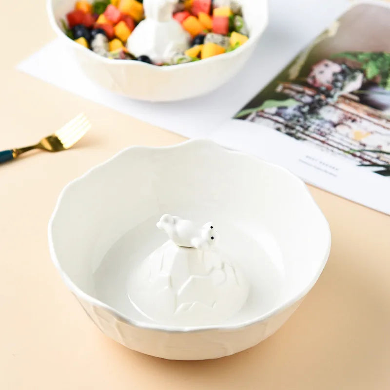 Polar Bear Ceramic Bowl