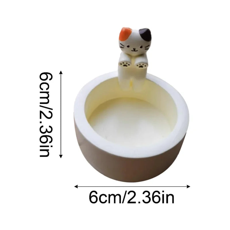 Cartoon Cat Candle Holder