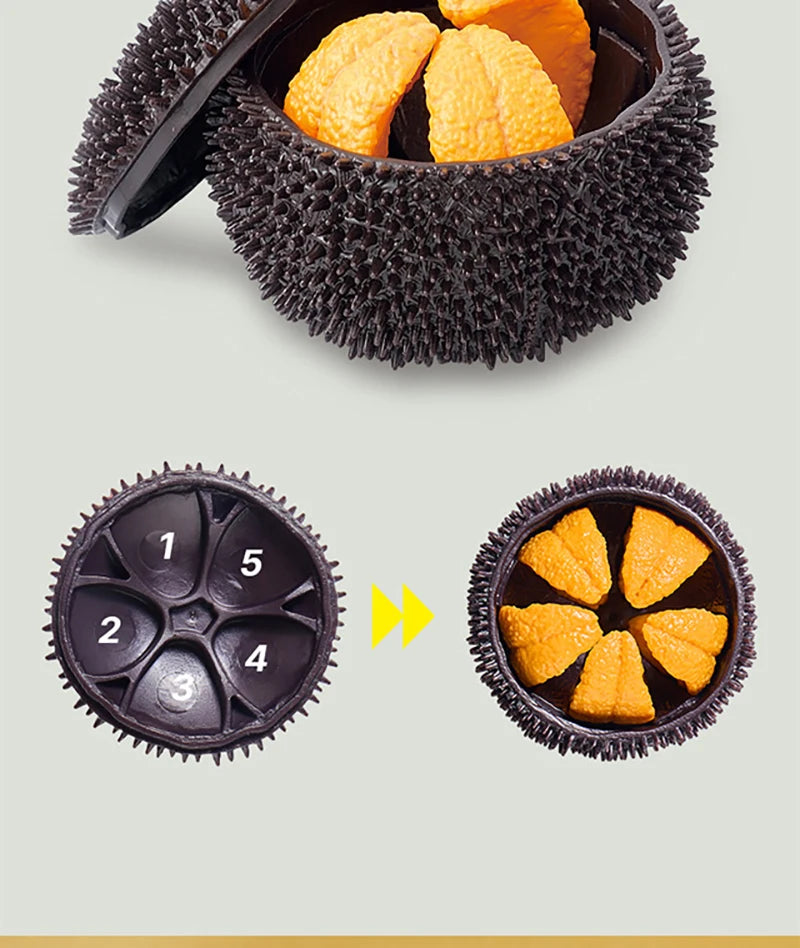 Kids Simulation Garlic Puzzles Educational Toys Sea Urchin Tangerine 3D Puzzles Matching Game Food Assembly Decompression Toys