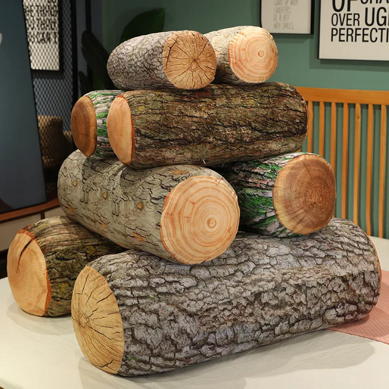 Wood Stump Pillow Plush