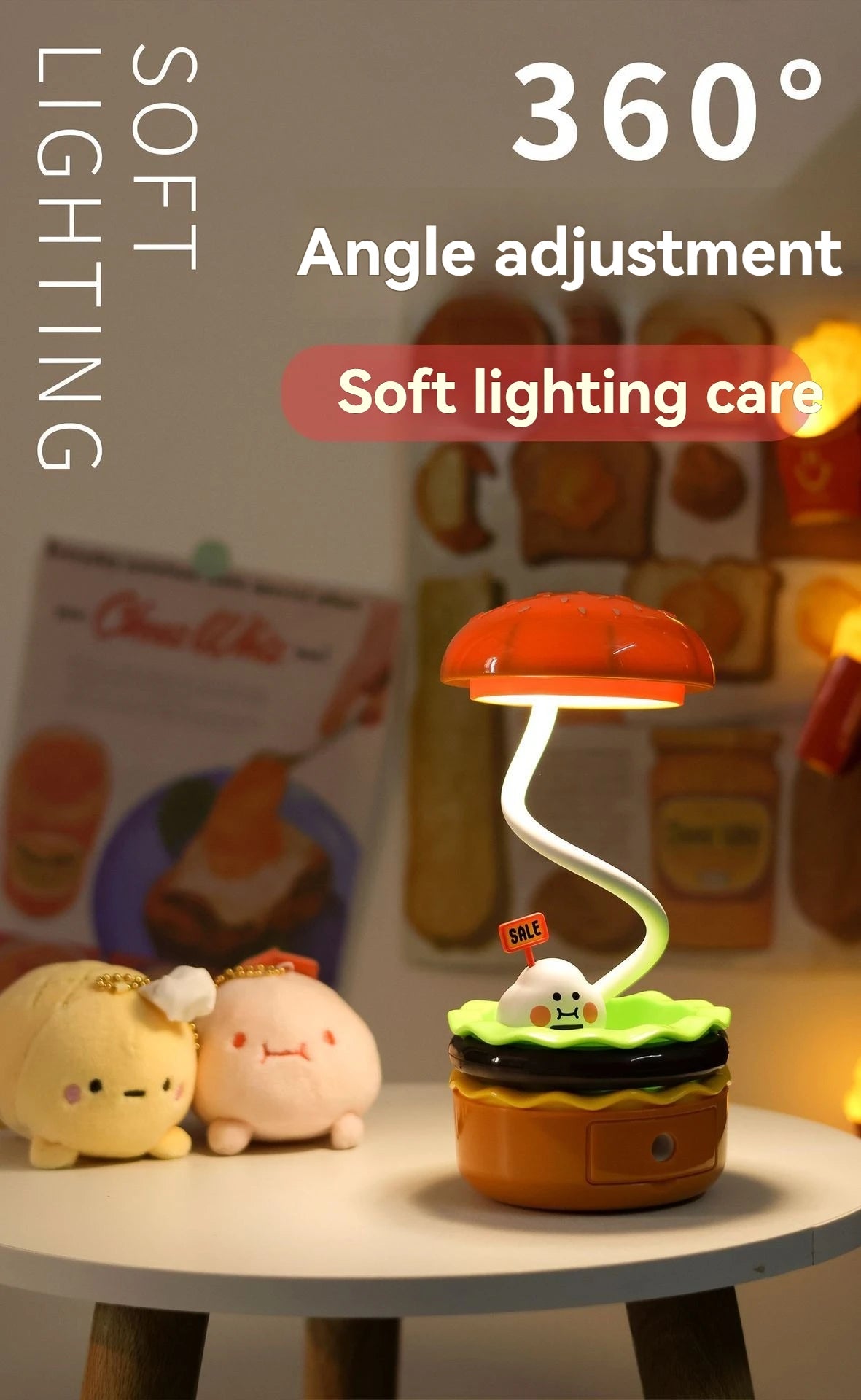 Burger Fries Shaped Desk Lamp