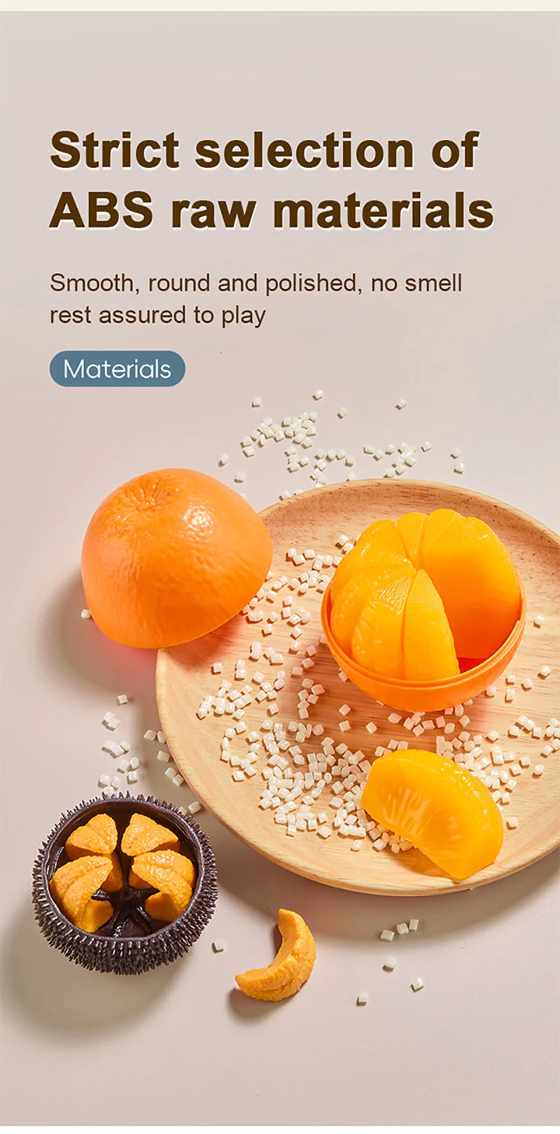 Kids Simulation Garlic Puzzles Educational Toys Sea Urchin Tangerine 3D Puzzles Matching Game Food Assembly Decompression Toys