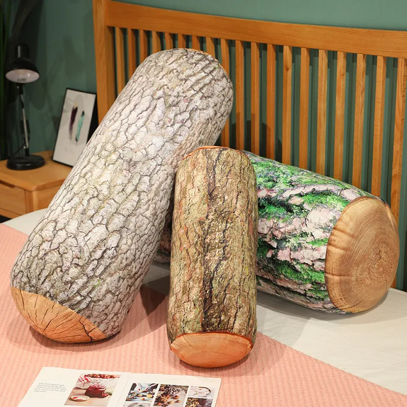 Wood Stump Pillow Plush