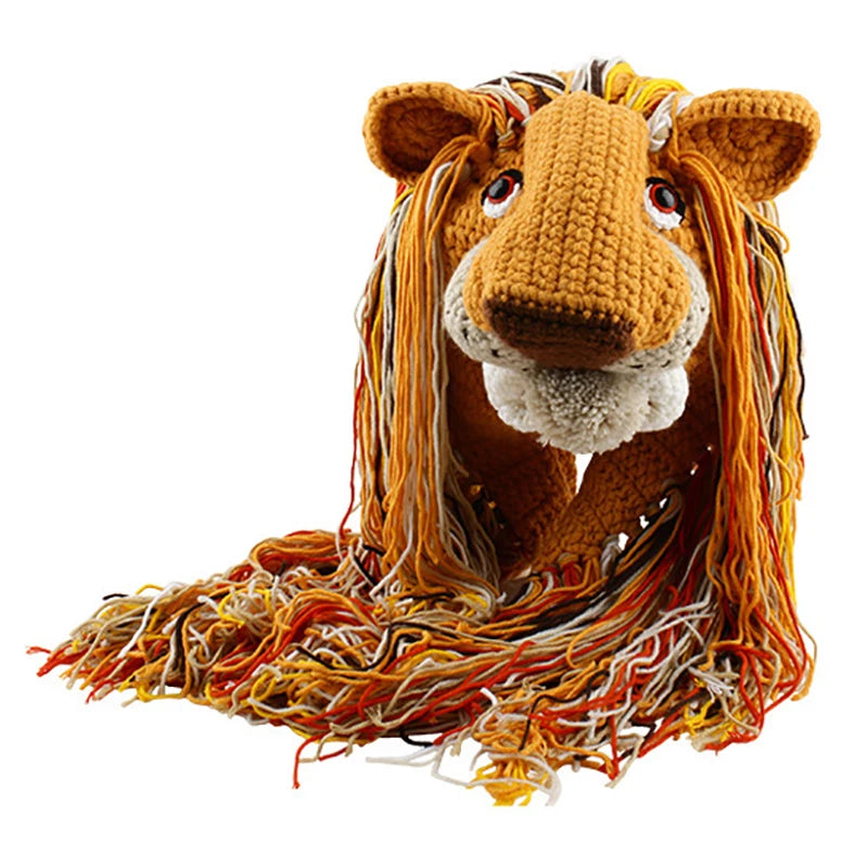 Knitted Handmade Lion Hat