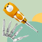 6 in 1 Adjustable Manual Screwdriver Cartoon Bear Shaped Multi-Function Tool