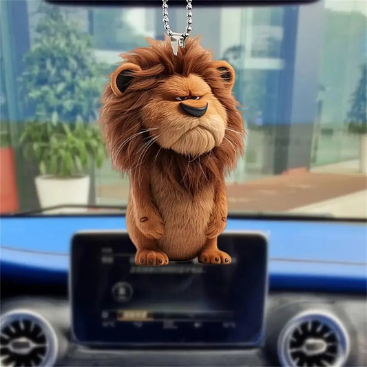 Lion Shaped 2D Flat Acrylic Hanging Ornament