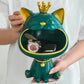 Fortune Crown Big Mouth Cat Figurine Storage