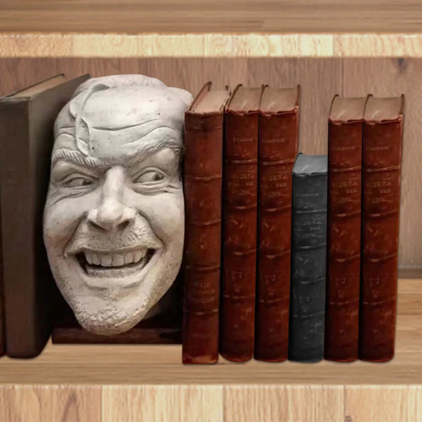Sculpture Of The Shining Bookend Library