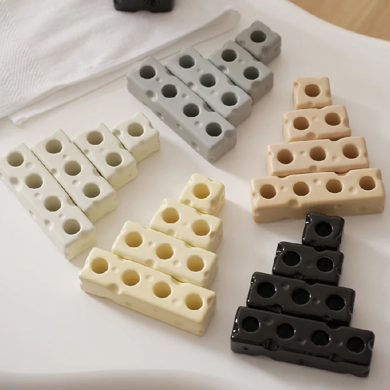 Nordic Ceramic Toothbrush Holder Creative Cheese Rack