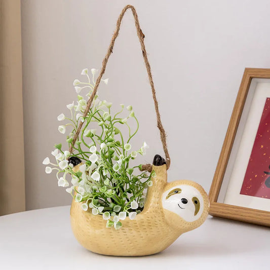 Cute Sloths Hanging Succulent Pot Ornaments