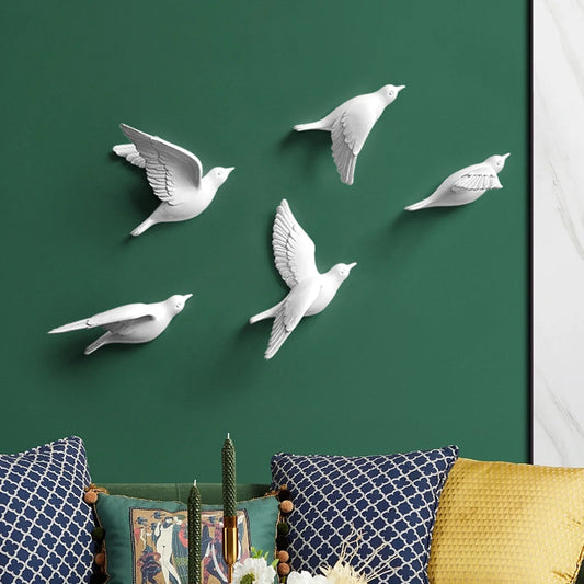 Resin Birds 3d Creative Wall Stickers