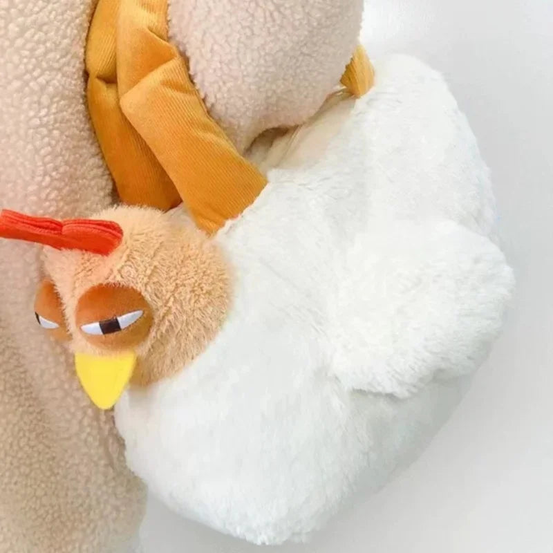32cm Funny Chickens Plush Bag