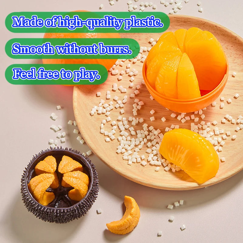 Kids Simulation Garlic Puzzles Educational Toys Sea Urchin Tangerine 3D Puzzles Matching Game Food Assembly Decompression Toys
