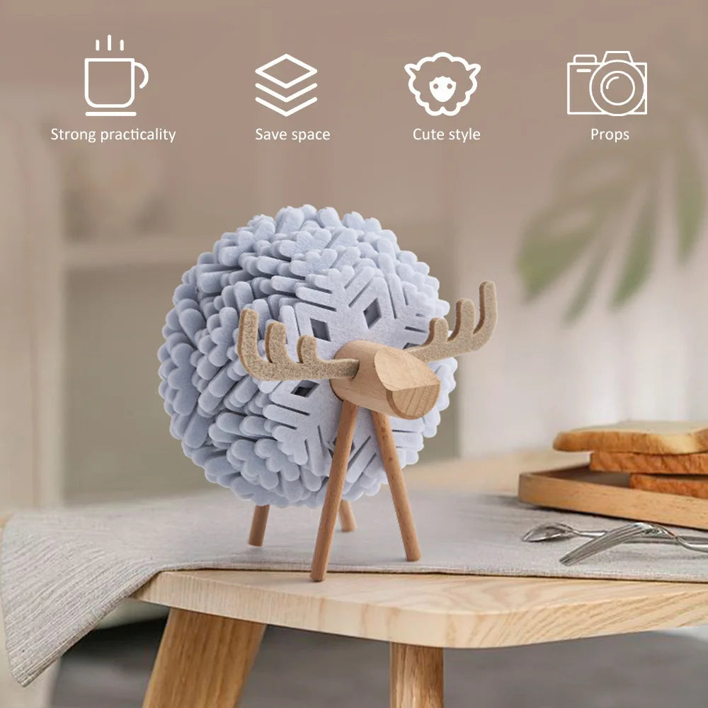 Sheep Felt Coaster Tableware