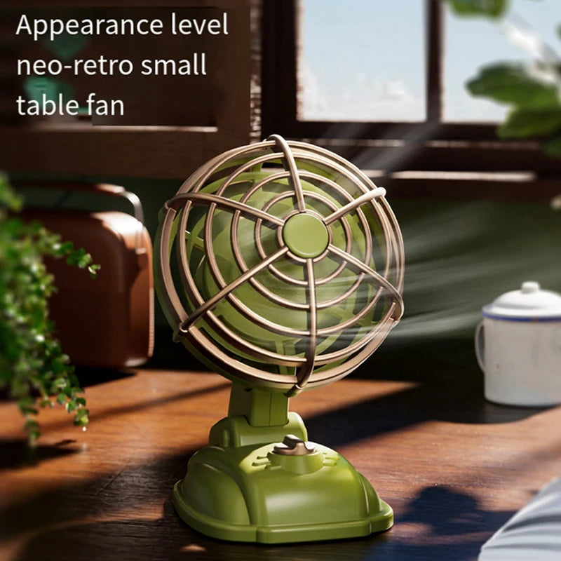 Retro Mini Desktop Fan