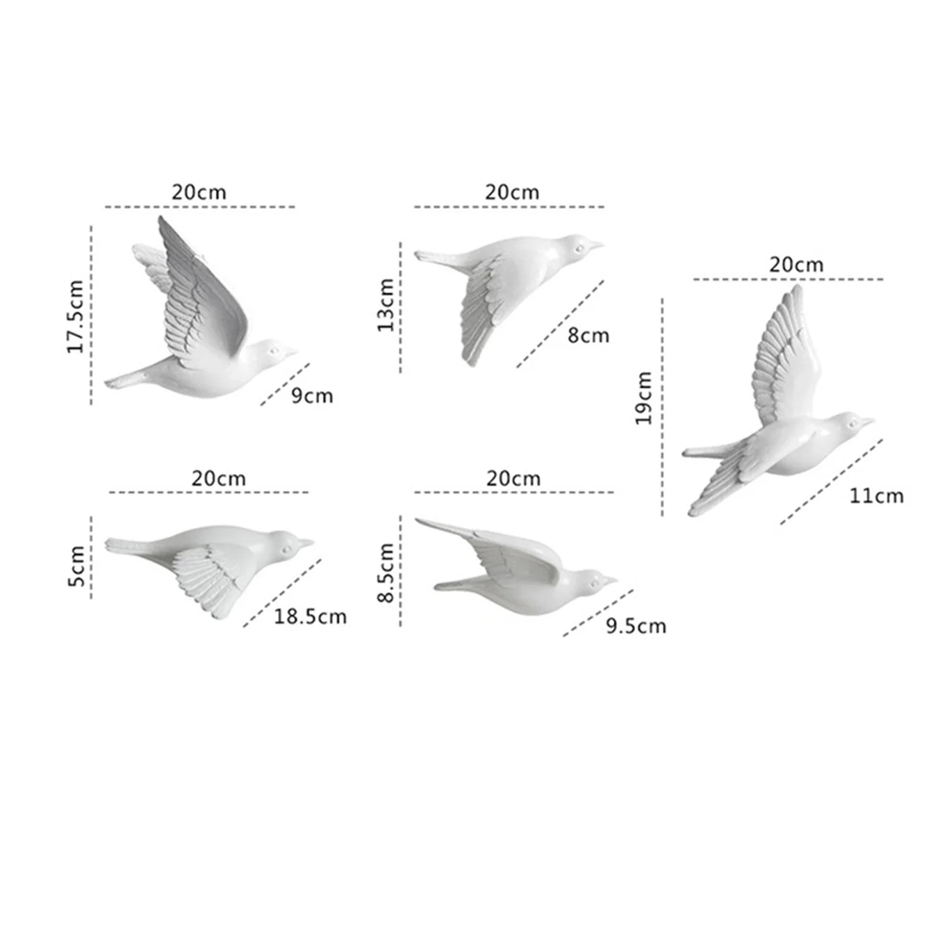 Resin Birds 3d Creative Wall Stickers