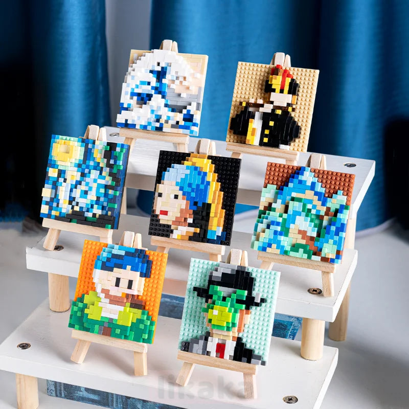 3D Pixel Art Famous Paintings Blocks