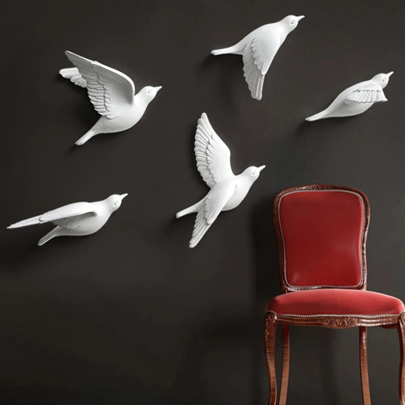 Resin Birds 3d Creative Wall Stickers