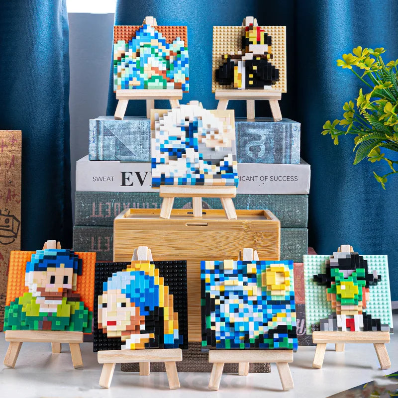 3D Pixel Art Famous Paintings Blocks
