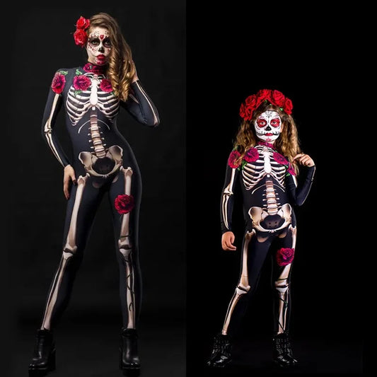 Skeleton Scary Costume Dress Cosplay