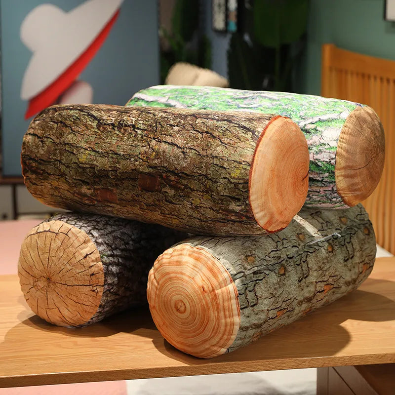 Wood Stump Pillow Plush