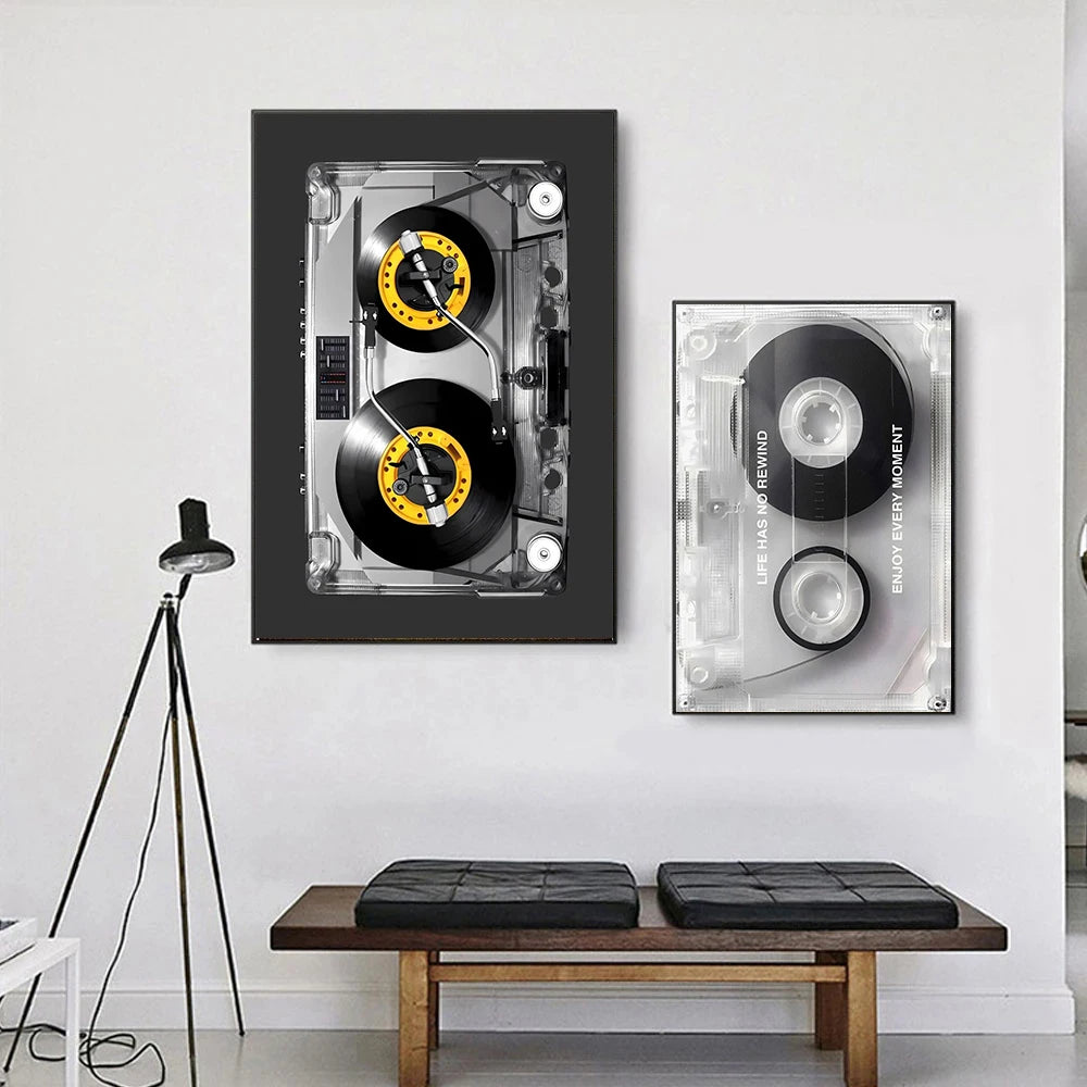 Colourful Creative Tape Cassette Wall Art