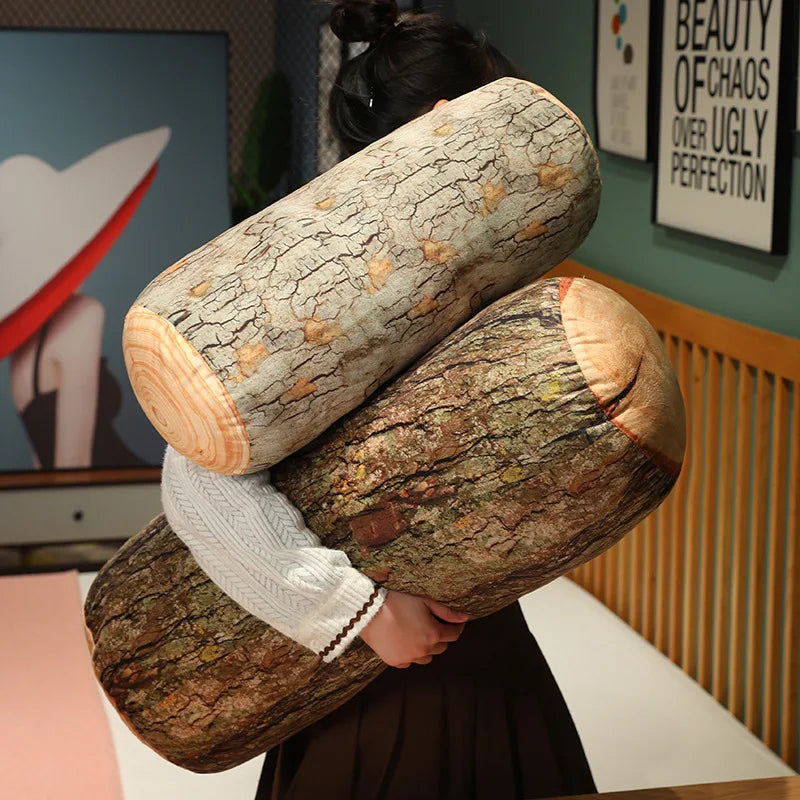 Wood Stump Pillow Plush