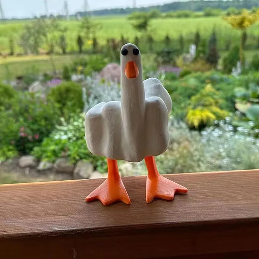Funny Little Duck Resin Statue