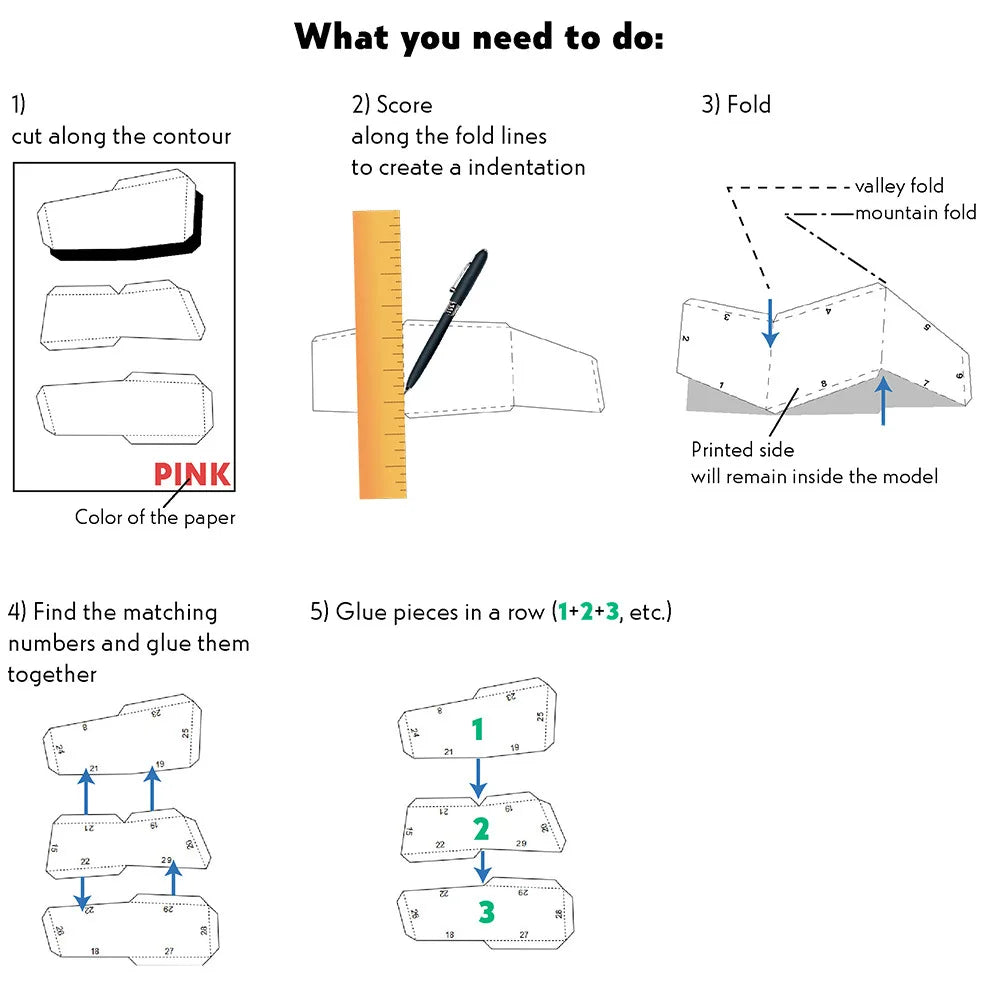 Three Birds Geometric Paper Model