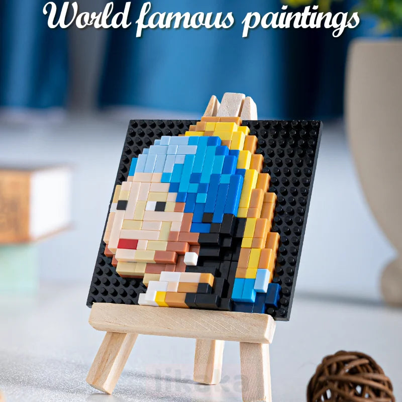 3D Pixel Art Famous Paintings Blocks