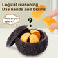 Kids Simulation Garlic Puzzles Educational Toys Sea Urchin Tangerine 3D Puzzles Matching Game Food Assembly Decompression Toys