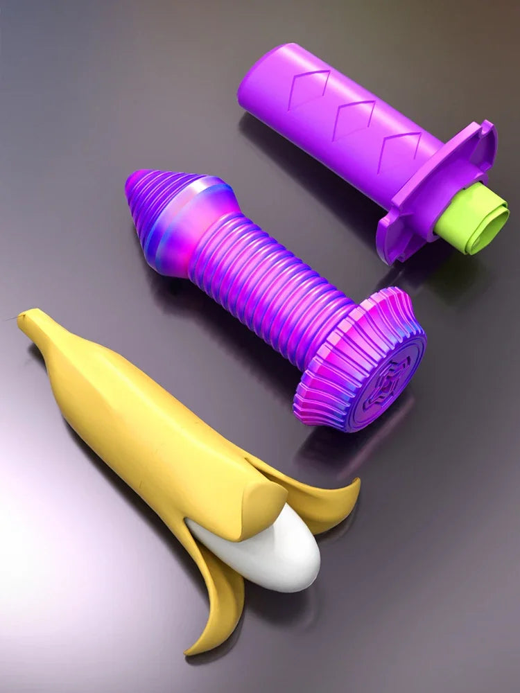 3D Banana Shape Retractable Swords