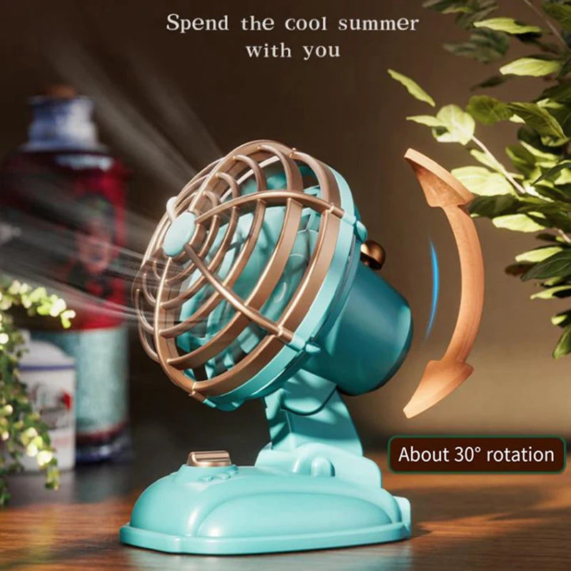 Retro Mini Desktop Fan